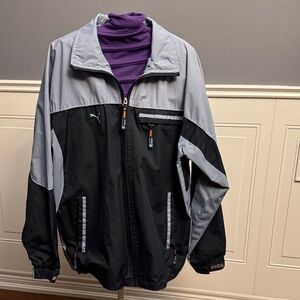 Puma Men's Navy and Light Blue Windbreaker